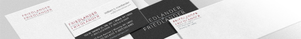 Image of Business Cards and Letterhead for Friedlander & Friedlander