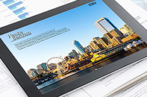 lawyer website home page on a tablet
