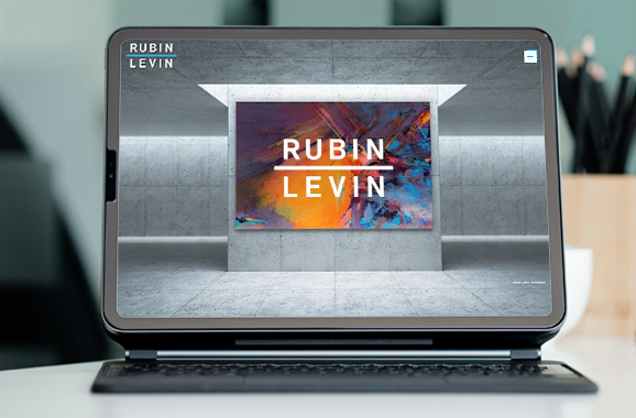 Laptop view of Rubin Levin Website