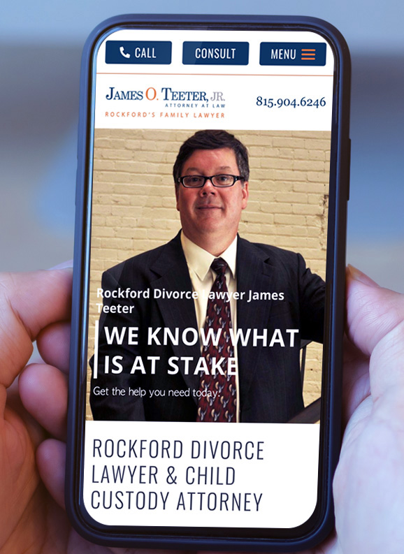 James O. Teeter, Jr. Family Law Website Mobile View