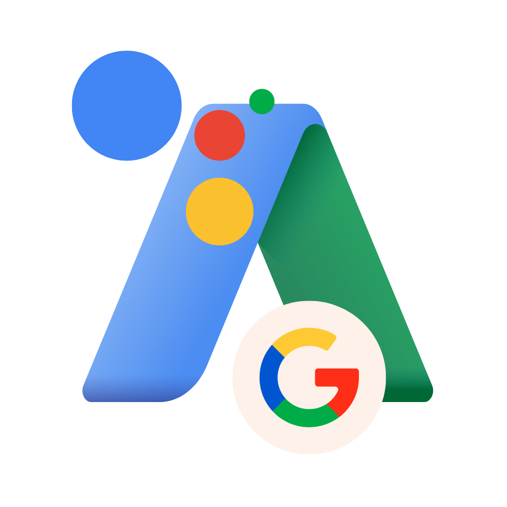 Colorful A and example icon for Google