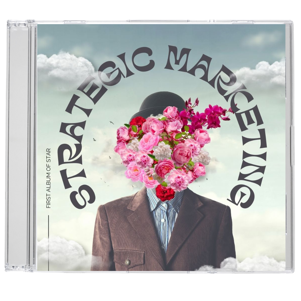 CD Case with a man with flowers over his face