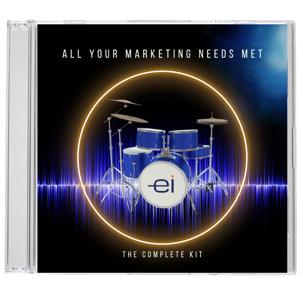 Startup Law Firm Marketing Package - CD Cover with a Drum Kit