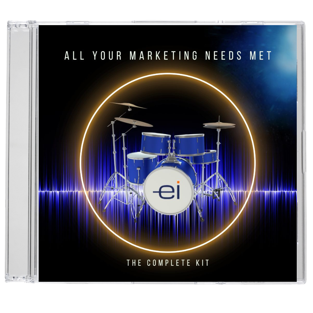 Startup Law Firm Marketing Package - CD Cover with a Drum Kit