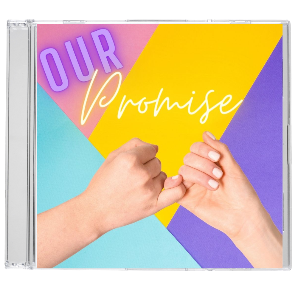CD cover with two people pinky swearing