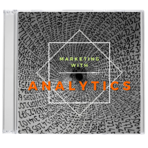CD cover with numbers and the words: Marketing with Analytics