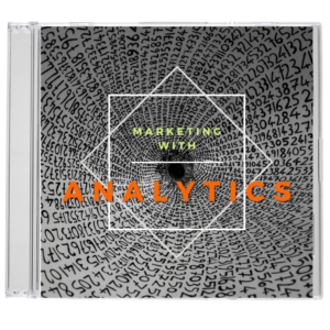 CD cover with numbers and the words: Marketing with Analytics