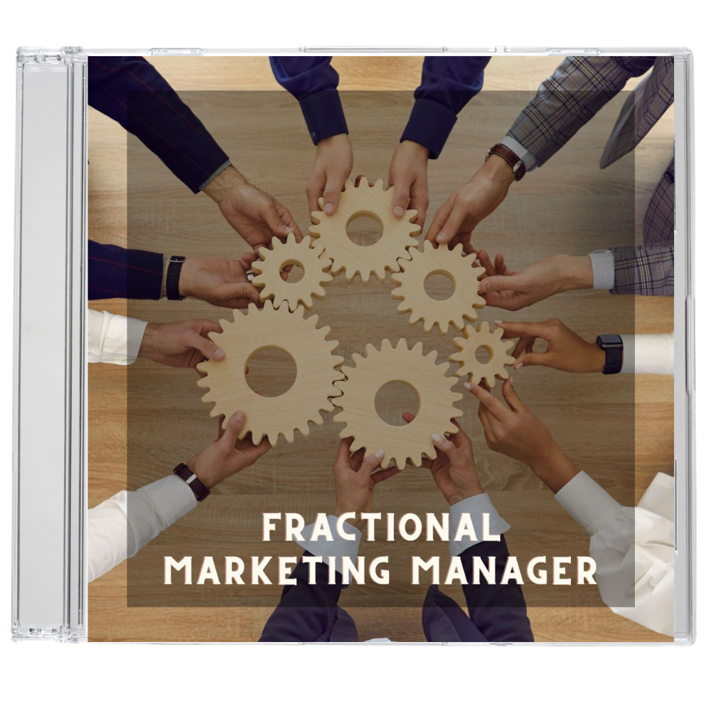 CD with a cover that says fractional marketing manager