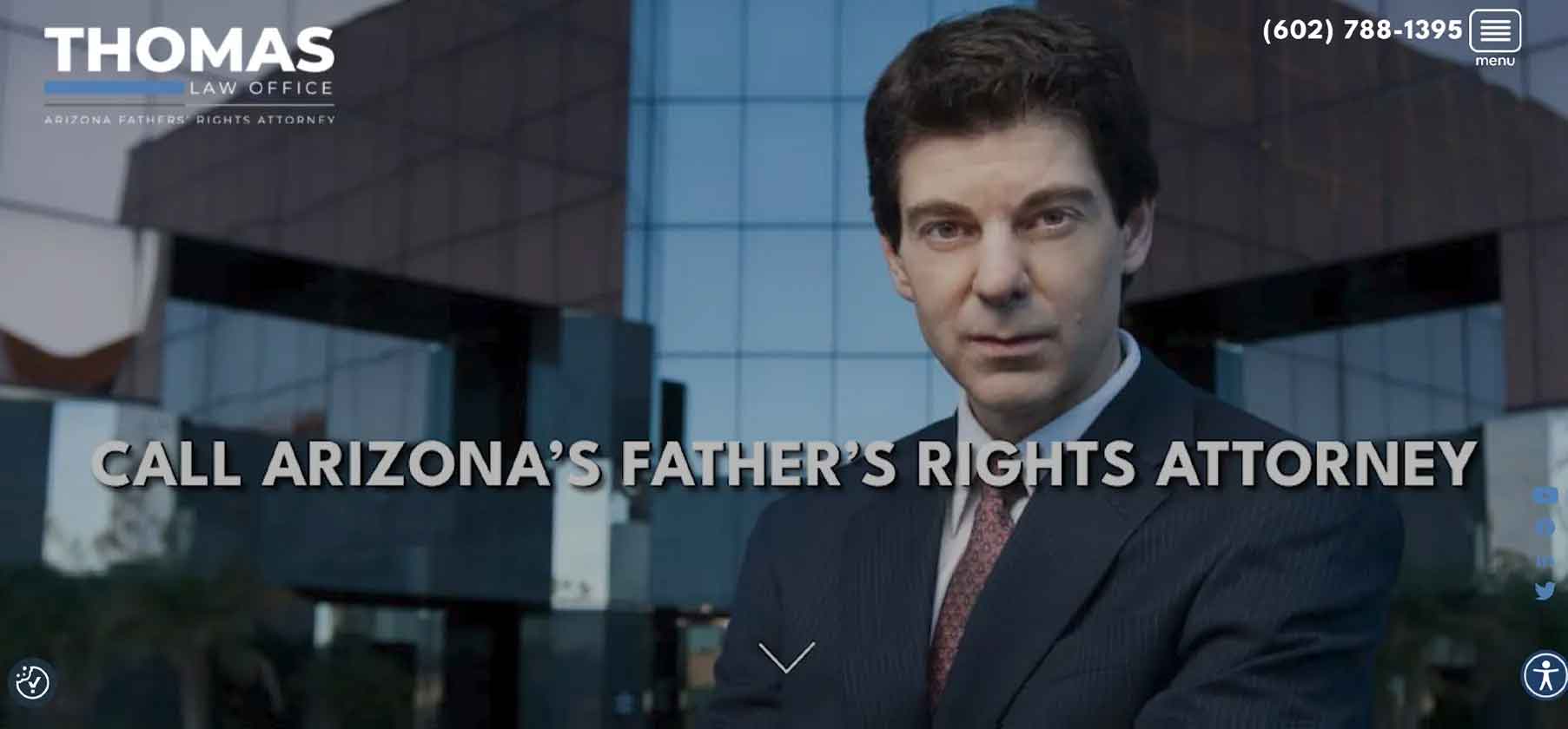 Thomas Law Office Home Page Hero Section