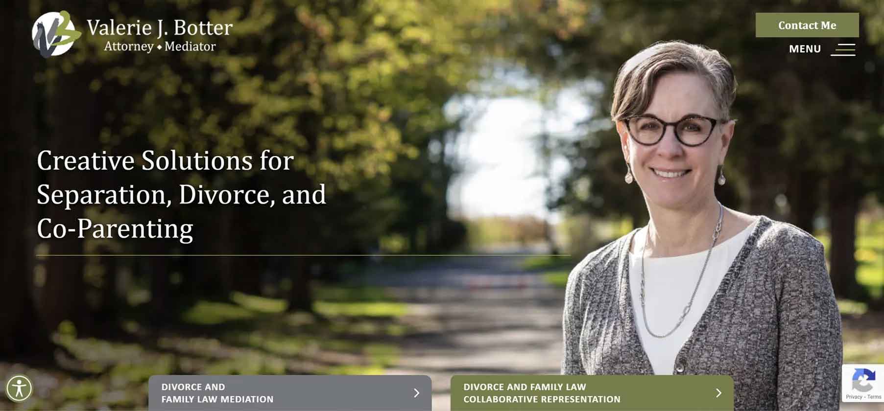 Valerie J. Botter Website Home Page Hero Section