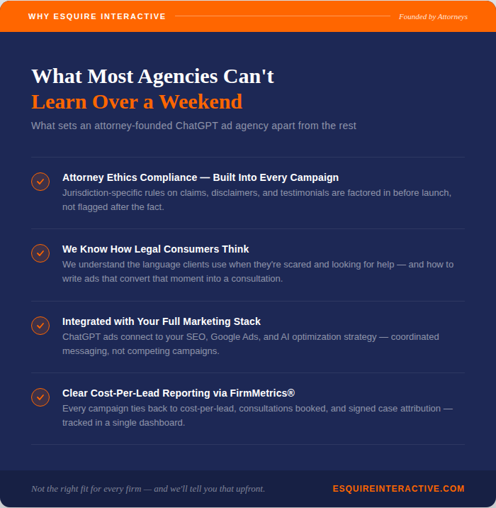 Why choose Esquire Interactive for ChatGPT management